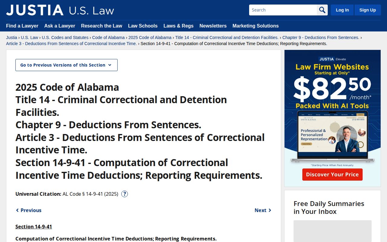 Covington County projected release date Alabama good time statute