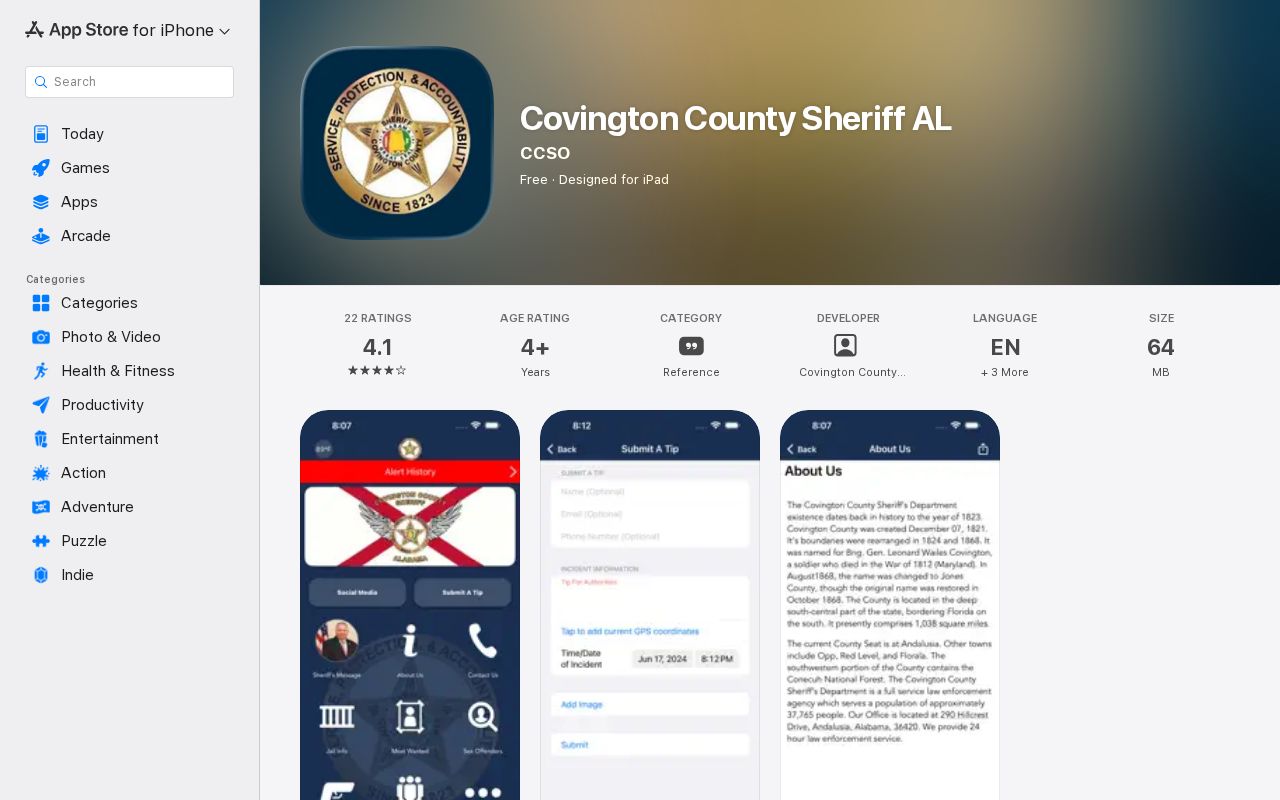 Covington County released mugshots sheriff app channel
